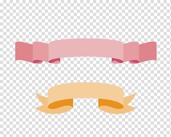 Two pink and yellow ribbon s, Ribbon Easter, Color Easter Ribbon Ribbon Two transparent background PNG clipart