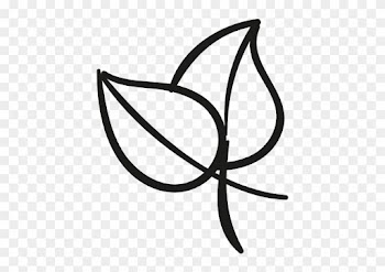 Two Plant Leaves Free Icon - Nature Leaf Clipart Black And White
