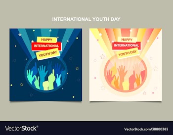 two posters happy international youth day