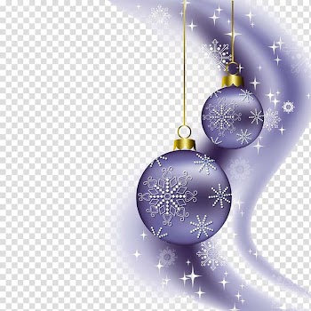 Two purple Christmas baubles , New Year's Day Christmas Party, Purple Christmas light effect transparent background PNG clipart