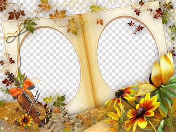 Two rectangular brown floral frames, Digital frame , Gold Frame transparent background PNG clipart