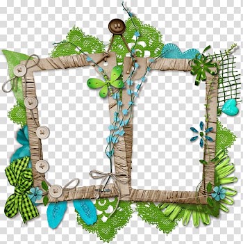 Two rectangular brown frames illustration, montage Scrapbooking Nature, pouring transparent background PNG clipart