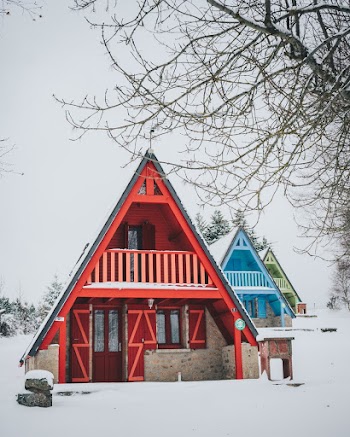 Two Red and Blue Houses