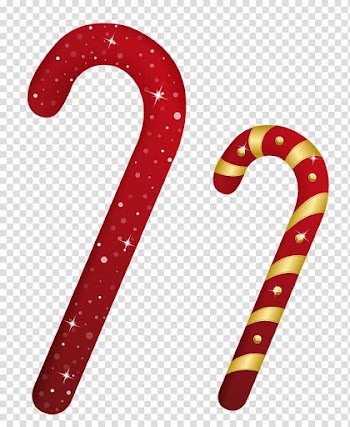Two red Christmas canes illustration, Candy cane Christmas candy Lollipop, Christmas Candy Canes transparent background PNG clipart