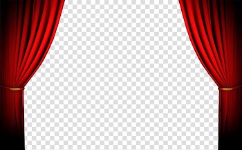 Two red curtains illustration, Window Blinds & Shades Curtain Circus Light, curtains transparent background PNG clipart