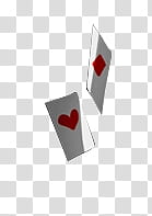 , two red heart and diamond cards transparent background PNG clipart