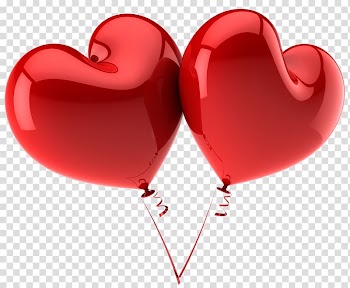 Two red heart balloons, Balloon Heart Valentine's Day , heart ballon transparent background PNG clipart