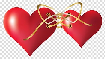 Two red heart illustration, Amazon.com Earring Heart Jewellery Gold, Two Tied Hearts transparent background PNG clipart