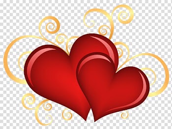 Two red hearts , Heart , Hearts transparent background PNG clipart