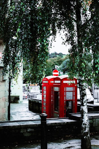 Two Red Phone Booths