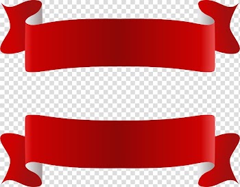 Two red ribbons, Red ribbon , Red Ribbons Banner transparent background PNG clipart
