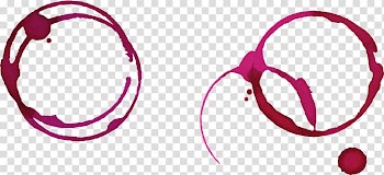 Two red splatter painting, Wine Stain Logo, hand painted wine red mark transparent background PNG clipart