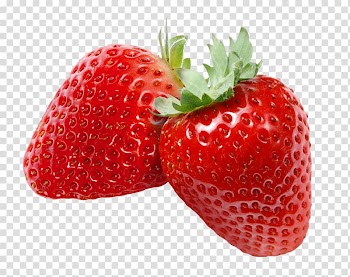 Two red strawberries, Strawberry pie Fruit Aedmaasikas, fresh strawberry transparent background PNG clipart