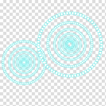 Two round blue and white abstract illustration transparent background PNG clipart