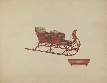 Two Seated Sleigh (ca.1939) by Rolland | Free Photo - rawpixel