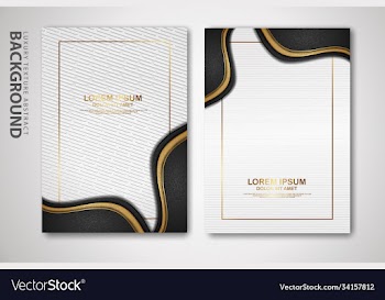 two set cover design template with luxury
