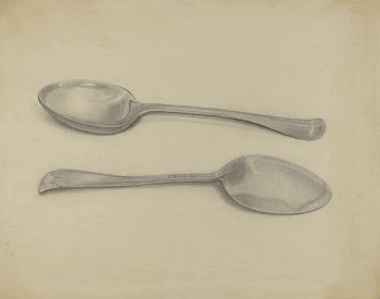 Two Silver Soup Spoons (ca.1936) | Free Photo - rawpixel