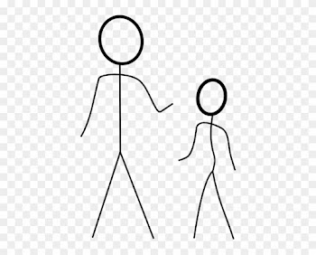 Two Stick Figures Clip Art - Two Stick Figure People