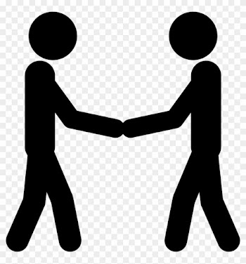 Two Stick Man Variants Shaking Hands Comments - People Shaking Hands Icon
