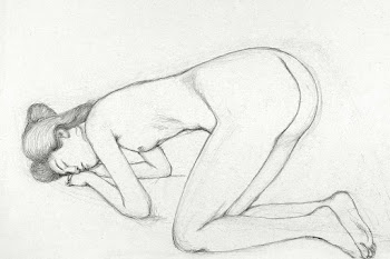 Two studies of a downward crouching nude… | Free public domain illustration