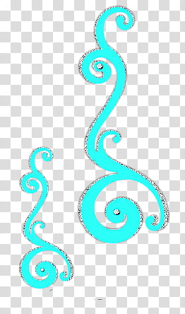 , two teal curly lines illustrations transparent background PNG clipart