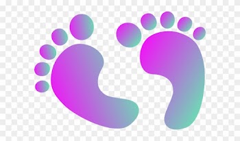 Two Tone Purple Baby Feet Clip Art At Clker - Baby Shower Clip Art Girl
