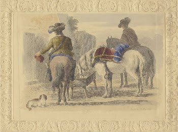 Two Travellers Watering Three Horses | Free Photo - rawpixel