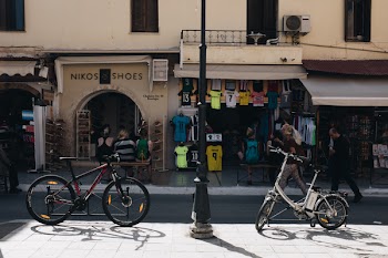 Two White And Black Bicycles