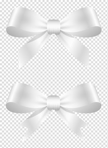Two white bows illustration, White Bow tie Ribbon Shoelace knot, White Bows transparent background PNG clipart