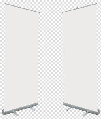 Two white canvass, Beauty Parlour Banner Spa, roll up transparent background PNG clipart