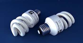 Two White Cfl Light Bulbs