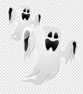 Two white ghosts illustration, Halloween Ghost, Halloween ghosts transparent background PNG clipart
