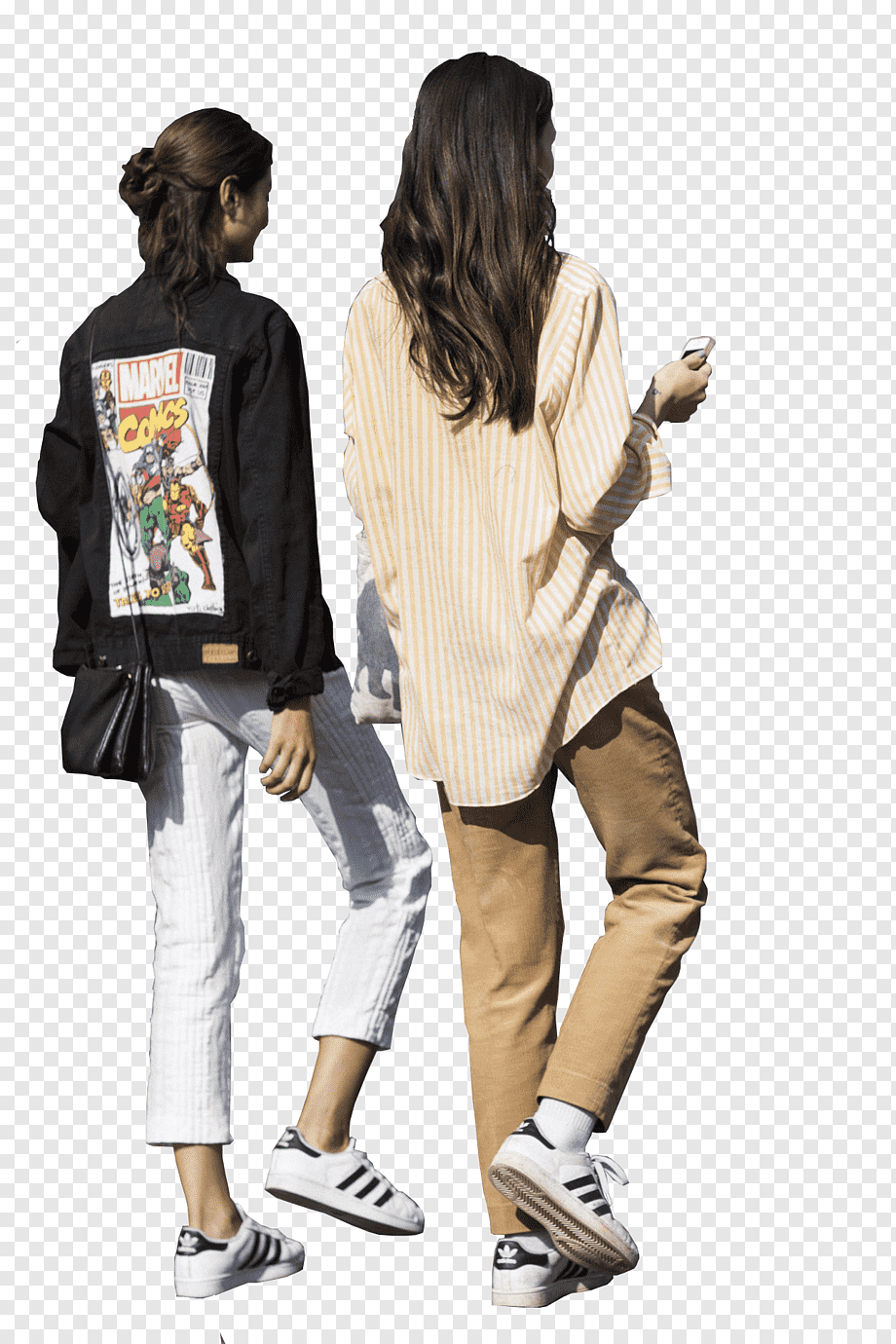 two woman walking, Walking Rendering Architecture, sitting man, tshirt, people, running png
