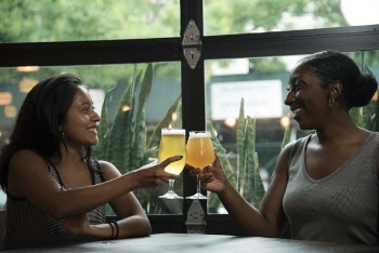 Two Women Having A Toast