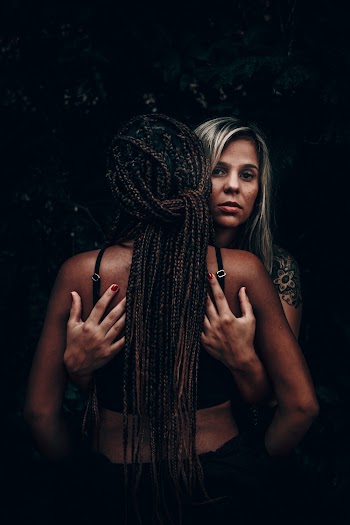 two women hugging