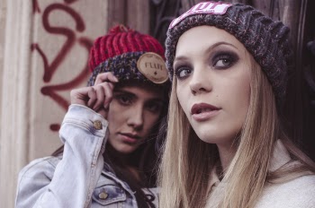Two Women in Beanie Caps Taking Selfie