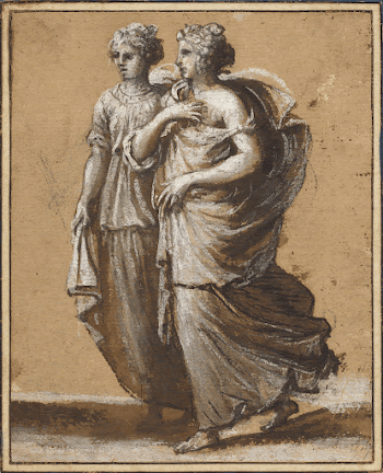 Two Women in Classical Dress | Free Photo - rawpixel