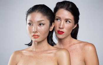 Two Women Looking Left
