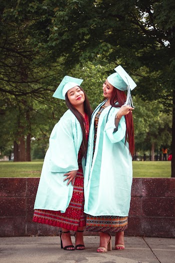 Two Women Wearing Toga