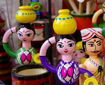 Two Women With Jars on Head Figurines