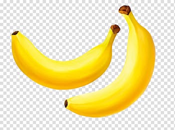 Two yellow banana fruits illustration, Banana Cartoon Auglis Illustration, banana transparent background PNG clipart