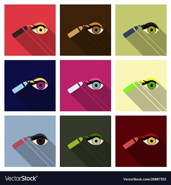 Type of eye makeup cat eyeliner tutorial stylish vector image