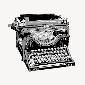 Typewriter clipart, vintage object illustration | Free Vector - rawpixel