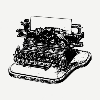 Typewriter drawing clipart, equipment illustration | Free PSD - rawpixel
