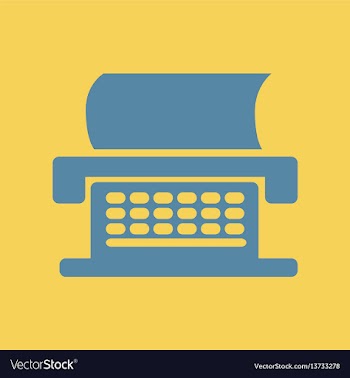 Typewriter vector image