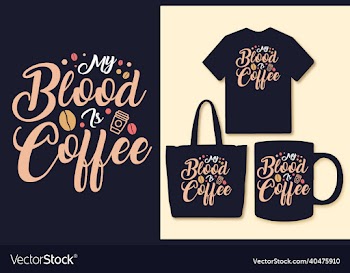 typography coffee lettering t shirt design quotes