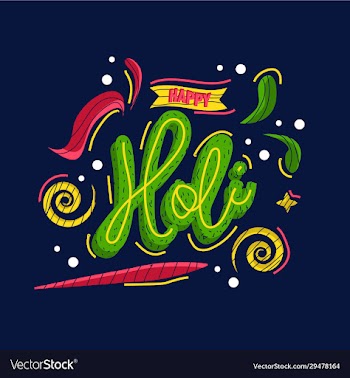 typography happy holi