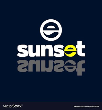 typography logo type sunset art