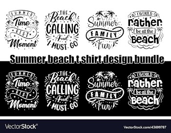 typography summer beach t shirt