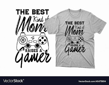 typography svg gaming t shirt design